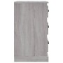 Mesita de noche madera contrachapada gris Sonoma 39x39x67 cm