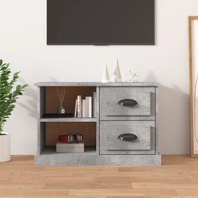 Mueble de TV madera contrachapada gris hormigón 73x35,5x47,5 cm Mueble de TV madera contrachapada gris hormigón 73x35,5x47,5 cm