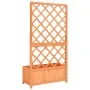 Brown fir wood garden trellis planter 70x30x135cm by vidaXL, Pots and planters - Ref: Foro24-316426, Price: 86,76 €, Discount: %