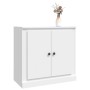Aparador de madera contrachapada blanco 70x35,5x67,5 cm