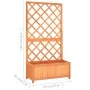 Brown fir wood garden trellis planter 70x30x135cm by vidaXL, Pots and planters - Ref: Foro24-316426, Price: 86,76 €, Discount: %