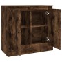 Aparador de madera contrachapada roble ahumado 70x35,5x67,5 cm