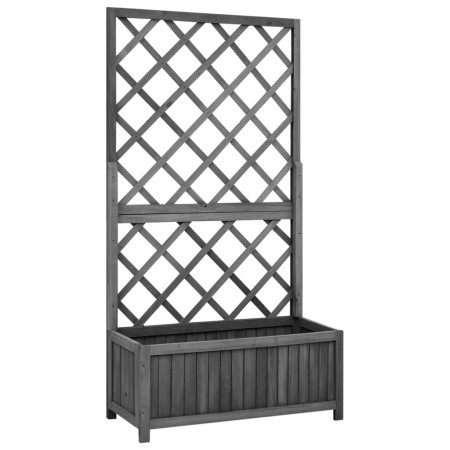 Jardinera enrejada de jardín madera de abeto negro 70x30x135cm by vidaXL, Pots and planters - Ref: Foro24-316427, Price: 67,4...