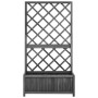 Gitter-Gartenpflanzkasten aus schwarzem Fichtenholz 70x30x135cm von vidaXL, Töpfe und Pflanzgefäße - Ref: Foro24-316427, Prei...