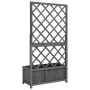 Gitter-Gartenpflanzkasten aus schwarzem Fichtenholz 70x30x135cm von vidaXL, Töpfe und Pflanzgefäße - Ref: Foro24-316427, Prei...