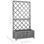 Gitter-Gartenpflanzkasten aus schwarzem Fichtenholz 70x30x135cm von vidaXL, Töpfe und Pflanzgefäße - Ref: Foro24-316427, Prei...