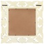 Hand-carved solid white mango wood mirror 50x50 cm by vidaXL, Mirrors - Ref: Foro24-321641, Price: 34,63 €, Discount: %