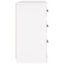 Aparador de madera contrachapada blanco 104,5x35,5x67,5 cm
