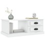 Mesa de centro madera contrachapada blanco 90x50x35 cm