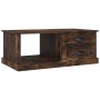 Mesa de centro madera contrachapada roble ahumado 90x50x35 cm