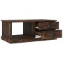 Mesa de centro madera contrachapada roble ahumado 90x50x35 cm