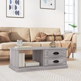 Mesa de centro madera contrachapada gris Sonoma 90x50x35 cm