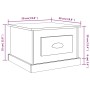 Mesa de centro madera contrachapada blanco 50x50x35 cm