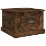 Mesa de centro madera contrachapada roble ahumado 50x50x35 cm
