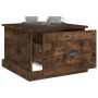 Mesa de centro madera contrachapada roble ahumado 50x50x35 cm