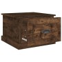 Mesa de centro madera contrachapada roble ahumado 50x50x35 cm
