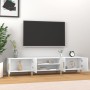 Mueble de TV blanco 180x31,5x40 cm madera de ingeniería