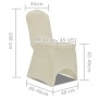 Funda elástica para sillas, 50 piezas, Crema