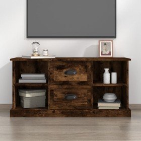 Mueble de TV madera contrachapada roble ahumado 99,5x35,5x48 cm en Muebles TV | Comprar online en Foro24