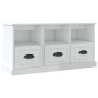 Mueble de TV madera contrachapada blanco brillo 100x35x50 cm en Muebles TV | Comprar online en Foro24