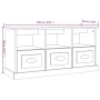 Mueble de TV madera contrachapada blanco brillo 100x35x50 cm en Muebles TV | Comprar online en Foro24