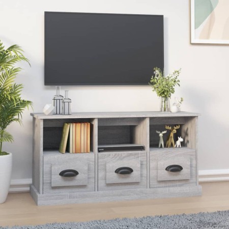 Mueble para TV madera contrachapada gris Sonoma 100x35x50 cm en Muebles TV | Comprar online en Foro24