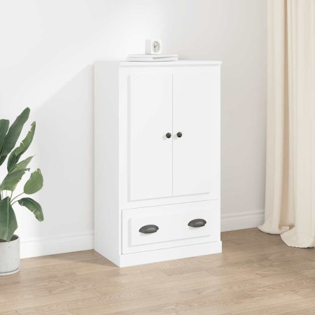Aparador de madera contrachapada blanco 60x35,5x103,5 cm