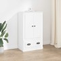 Aparador de madera contrachapada blanco 60x35,5x103,5 cm