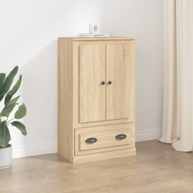 Aparador de madera contrachapada roble Sonoma 60x35,5x103,5 cm