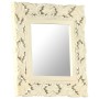 Hand-carved solid white mango wood mirror 50x50 cm by vidaXL, Mirrors - Ref: Foro24-321641, Price: 34,63 €, Discount: %