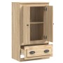 Aparador de madera contrachapada roble Sonoma 60x35,5x103,5 cm