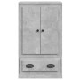 Aparador de madera contrachapada gris hormigón 60x35,5x103,5 cm