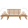 2 in 1 Gartenbank 190 cm massives Akazienholz von vidaXL, Gartenbänke - Ref: Foro24-316471, Preis: 160,68 €, Rabatt: %