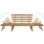 Garden bench 2 in 1 190 cm solid acacia wood by vidaXL, garden benches - Ref: Foro24-316471, Price: 167,10 €, Discount: %