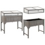 Erhöhter Pflanzkübel mit Gewächshaus 110x54x120 cm aus Tanne von vidaXL, Töpfe und Pflanzgefäße - Ref: Foro24-316472, Preis: ...