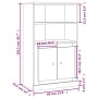 Aparador de madera contrachapada roble Sonoma 60x35,5x103,5 cm