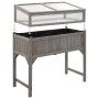 Erhöhter Pflanzkübel mit Gewächshaus 110x54x120 cm aus Tanne von vidaXL, Töpfe und Pflanzgefäße - Ref: Foro24-316472, Preis: ...