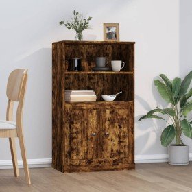 Aparador de madera contrachapada roble ahumado 60x35,5x103,5 cm Aparador de madera contrachapada roble ahumado 60x35,5x103,5 cm