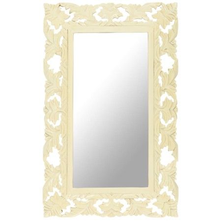 Hand carved mirror solid white mango wood 80x50 cm by vidaXL, Mirrors - Ref: Foro24-321642, Price: 80,54 €, Discount: %