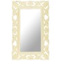 Hand carved mirror solid white mango wood 80x50 cm by vidaXL, Mirrors - Ref: Foro24-321642, Price: 80,54 €, Discount: %