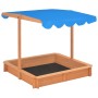 Sandbox with adjustable fir wood roof 115x115x115 cm by vidaXL, sandboxes - Ref: Foro24-316473, Price: 114,66 €, Discount: %