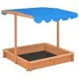Sandbox with adjustable fir wood roof 115x115x115 cm by vidaXL, sandboxes - Ref: Foro24-316473, Price: 99,58 €, Discount: %
