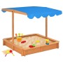 Sandbox with adjustable fir wood roof 115x115x115 cm by vidaXL, sandboxes - Ref: Foro24-316473, Price: 114,66 €, Discount: %