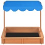Sandbox with adjustable fir wood roof 115x115x115 cm by vidaXL, sandboxes - Ref: Foro24-316473, Price: 114,66 €, Discount: %