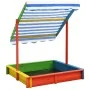 Children's sandbox with adjustable roof, multicolored fir wood UV50 by vidaXL, sandboxes - Ref: Foro24-316475, Price: 104,91 ...