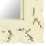 Handgeschnitzter Spiegel aus massivem weißem Mangoholz 80x50 cm von vidaXL, Spiegel - Ref: Foro24-321642, Preis: 80,54 €, Rab...