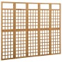 Screen/Trellis with 5 panels solid fir wood 201.5x180 cm by vidaXL, Room dividers - Ref: Foro24-316480, Price: 120,67 €, Disc...