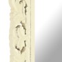 Handgeschnitzter Spiegel aus massivem weißem Mangoholz 80x50 cm von vidaXL, Spiegel - Ref: Foro24-321642, Preis: 80,54 €, Rab...