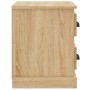 Mesita de noche color roble Sonoma 60x35,5x45 cm