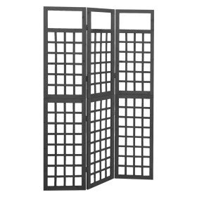 3-panel black fir wood screen/trellis 121x180 cm by vidaXL, Room dividers - Ref: Foro24-316482, Price: 89,73 €, Discount: %